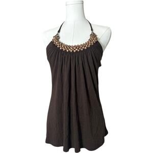 Vintage Y2K Boho Beaded Halter Top by “iz” | Gypsy | Retro 70s| Hippie | M 69